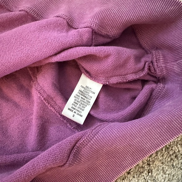 Easel Purple Crew Neck Sweater with Floral Stitching - Picture 7 of 8